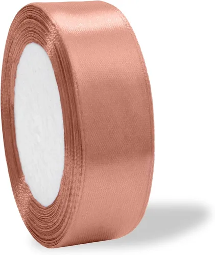 Vista 7 de Cinta de satén de 1 pulgada de color rosa bailarina de doble cara, 25 yardas, rollo de cinta sólida de satén para boda, día de San Valentín