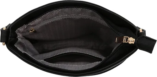 Vista 5 de Bolso bandolera clásico de tamaño mediano con placa dorada