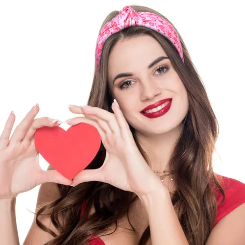 Vista 81 de YAHPERN Diadema para el día de San Valentín para mujer, colorida diadema de algodón con estampado de corazón de conversación XOXO Love, diadema