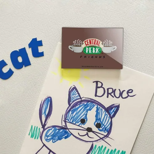 Vista 2 de Friends Central Perk Logo Rectángulo Acrílico Refrigerador Imán