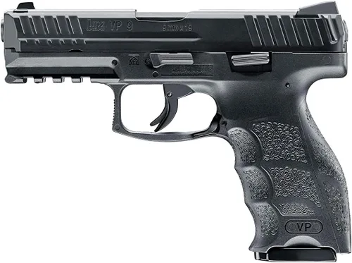 Vista 3 de Umarex Heckler and Koch VP9 .177 Calibre CO2 Pistola de soplado BB con CO2 incluido 0.42 oz (paquete de 5) y paquete de 1500 BBS de acero