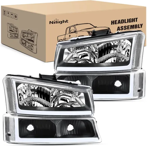 Vista 25 de Faros delanteros Nilight Silverado 2003-2006
