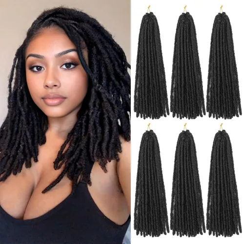 Vista 24 de WIGNEE Cabello de Ganchillo 120 Hebras Locs Sintéticos 8 Pulgadas Locs Suaves Pre-Trenzados 6 Paquetes Cabello de Ganchillo Pre-Anudado para Mujeres