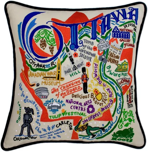 Vista 25 de Catstudio Portland (Oregon) - Almohada decorativa bordada