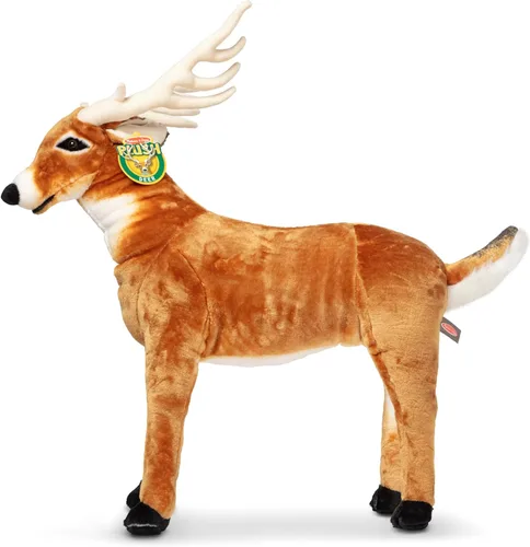 Vista 7 de Ciervo gigante de Melissa & Doug, animal realista relleno, más de 3 pies de largo