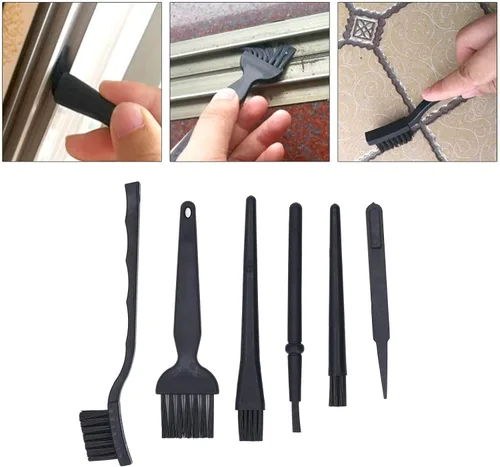 Vista 6 de Cepillo de teclado portátil antiestático, cepillo de limpieza electrónica con pinzas, cepillo antiestático, aspiradoras de computadora