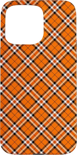 Vista 28 de iPhone 16 Vintage Orange Plaid Halloween Fall Autumn Pumpkins Case