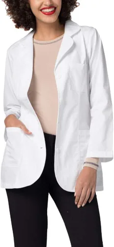 Vista 2 de Adar - Abrigos de laboratorio universales para mujer, corte princesa, 30 pulgadas, abrigo de laboratorio