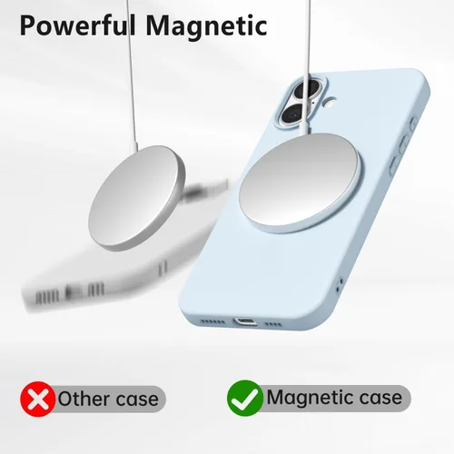 Vista 2 de oakxco Magsafe Silicone Mobile Phone Case Colourful Ultra Thin Slim Case Plain Mobile Phone Case Girls Magnetic Inductive Charging Protective Case