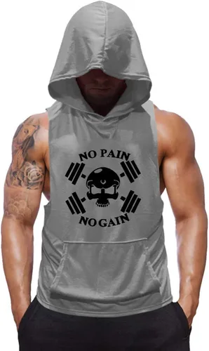 Vista 11 de SZKANI Camiseta sin mangas con estampado de calavera para hombre, chaleco de fitness para culturismo, camisetas de tirantes para entrenamiento