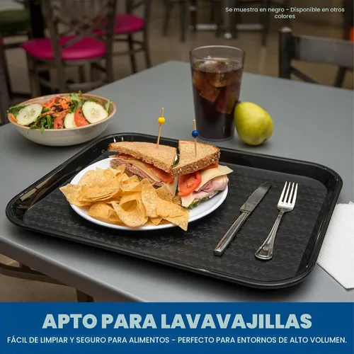 Vista 6 de Carlisle FoodService Products CT121614 Bandeja estándar para cafetería/comida rápida, 12 x 16 pulgadas, azul
