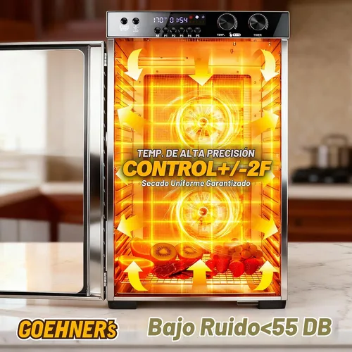 Vista 3 de Máquina deshidratadora de alimentos, 18 bandejas de acero 18 Tray