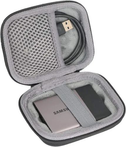 Vista 2 de co2CREA - Funda rígida de viaje para Samsung T3 T5 portátil de 250 GB, 500 GB, 1 TB, 2 TB, SSD USB 3.0, unidades externas de estado sólido