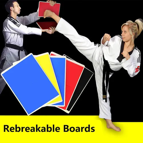 Vista 2 de iMeshbean Tabla de boxeo retráctil, tabla de artes marciales de karate de taekwondo, equipo de entrenamiento de artes duraderas, equipo de boxeo