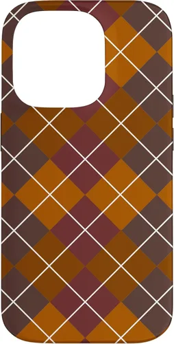 Vista 17 de iPhone 16 lindo tartán marrón cuadros para niñas escocesas y otoño otoño caso