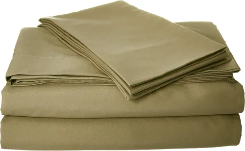 Vista 13 de Natural Comfort Easy Care - Juego de sábanas de microfibra de 4 piezas, tamaño individual, color verde cedro Cedro Verde