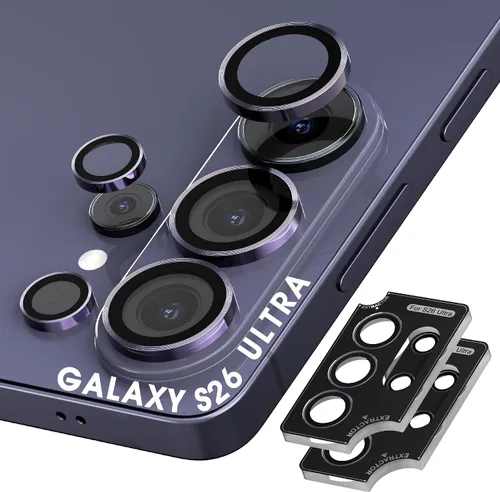 Vista 57 de Orzero Protector de lente de cámara para Samsung Galaxy Z TirFold/Fold 7, [EZ Install] [compatible con fundas] cubierta de lente de anillo de Negro