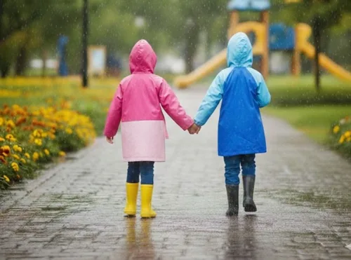Vista 3 de Carpa Impermeable De Lluvia Para Niños