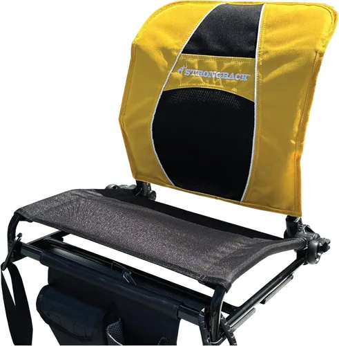 Vista 13 de STRONGBACK Lumbar Support Stadium Seat for Bleachers – Ergonomic Chair with Back Support for Adults & All-Day Comfort Negro/Gris