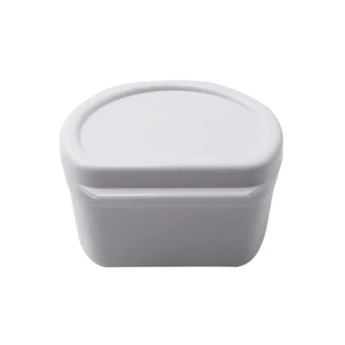 Vista 7 de Caja de baño para prótesis para cuidado de prótesis para dentaduras, protector bucal transparente y retenedores de viaje