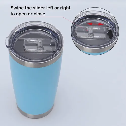 Vista 6 de DOCIK Tapas a prueba de salpicaduras para vaso Yeti Rambler Ozark Trail de 20 onzas y más vasos de viaje, también aptas para Yeti Lowball de 10