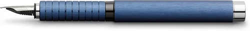 Vista 3 de Faber-Castell Essentio - Pluma estilográfica de aluminio azul, punta fina con tinta negra, instrumentos de escritura fina