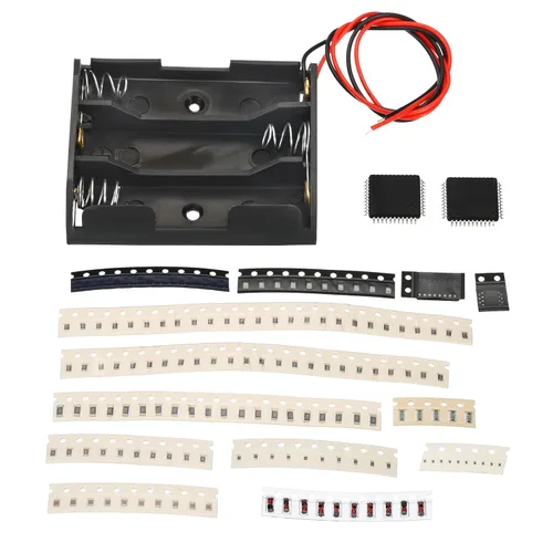 Vista 5 de PATIKIL Junta de práctica de soldadura, 1 juego de electrónica kit prototipo placa PCB DIY circuito de soldadura SMT/SMD LED luz intermitente