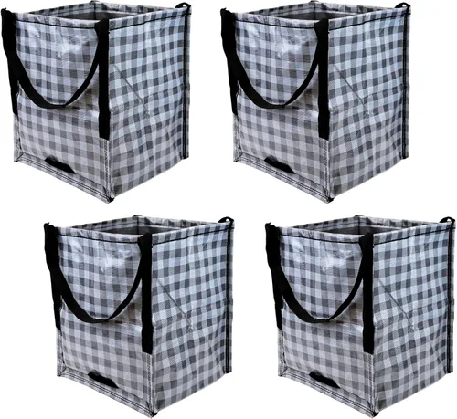 Vista 14 de DURASACK Bolsa de Almacenamiento de Servicio Pesado con Cremallera Superior de 22 Galones, Bolsa de Mudanza de Polipropileno Tejido Resistente Combo