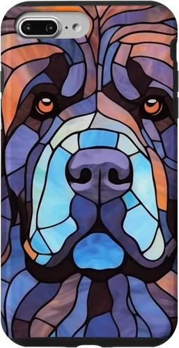 Vista 12 de Newfoundland Dog Stained Glass Case for iPhone 17