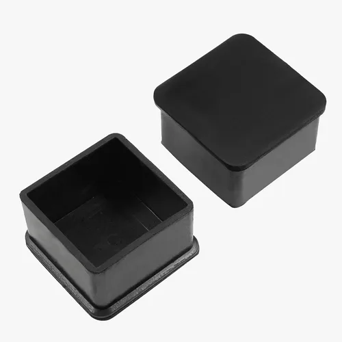 Vista 4 de Uenhoy 8 tapas cuadradas de goma antideslizantes para patas de silla, protectores de suelo de 2 x 2 pulgadas (paquete de 2)