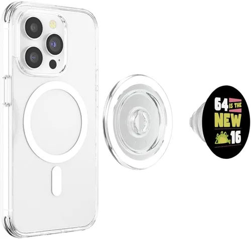 Vista 4 de 64 Is The New 16 64th bisiesto año broma de fiesta de cumpleaños PopSockets MagSafe PopGrip para iPhone