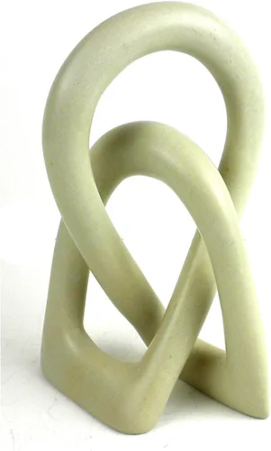 Vista 5 de Global Crafts - Nudo natural para amantes de la esteatita - Decoración abstracta de escultura de amor de 8 pulgadas