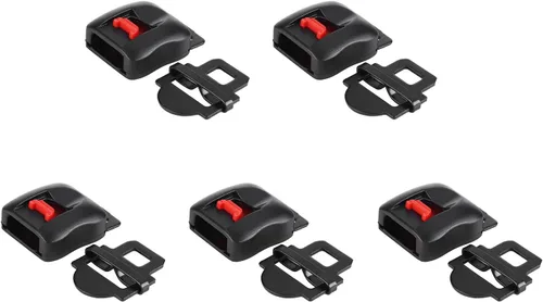 Vista 9 de 5 unids motocicleta cascos velocidad clip barbilla correa liberación rápida desconexión hebilla plástico metal motocicleta casco hebilla negro rojo