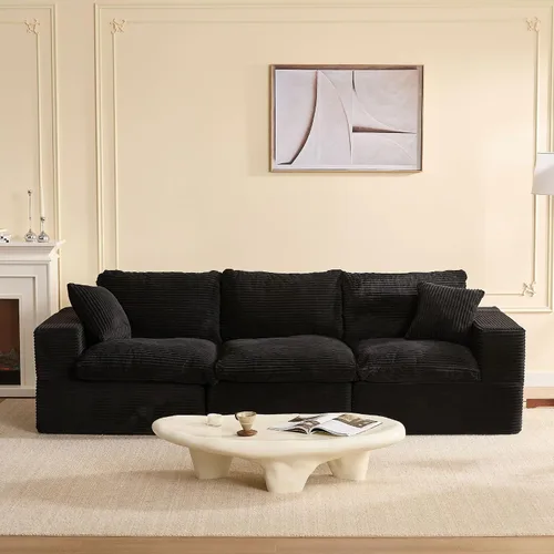 Vista 33 de Sofás seccionales de 106.3 pulgadas para sala de estar, sofá en nube, sofá modular seccional, sofá convertible, sofá de asiento profundo, juego