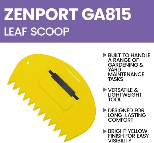 Vista 4 de Zenport Cuchara de hojas GA815 para pequeñas pilas de hojas, amarillo brillante