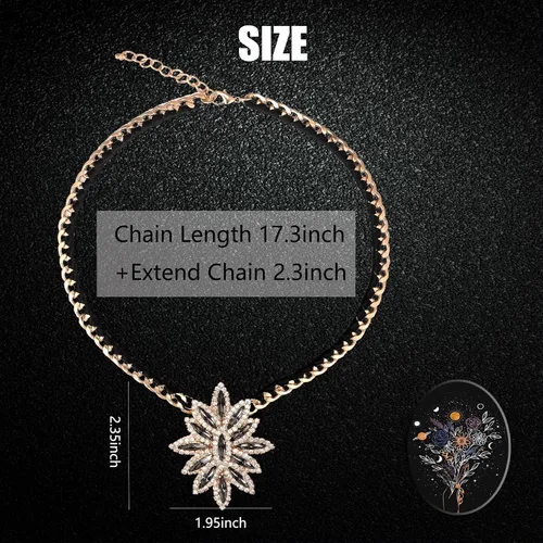 Vista 4 de CIBILAI Choker Locket Necklace for Women Dainty Trendy Pendant Necklaces Jewelry Chain Collares Gifts for Women Mon,Boho Mama Best Friend Necklace