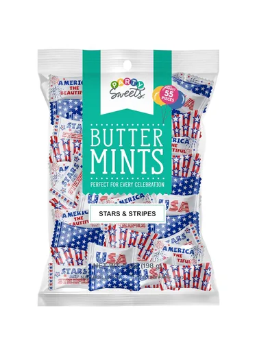 Vista 30 de Party Sweets Let's Party Buttermints de Hospitality Mints, Appx 300 mentas, bolsas de 7 onzas (paquete de 6) Gluten Free & Kosher, Quality you can