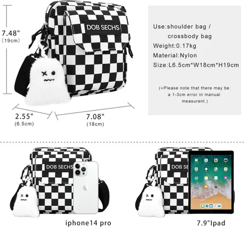 Vista 3 de DOB SECHS Bolso bandolera pequeño para mujer, bolso de hombro