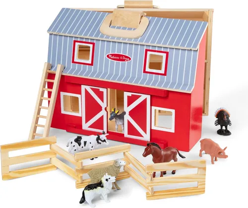 Vista 9 de melissa & doug Fold and Go de madera granero, Versión estándar, Multi