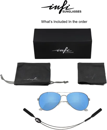 Vista 6 de INFI Gafas de sol polarizadas para mujer y hombre, para conducir, pesca, playa, espejo, protección UV