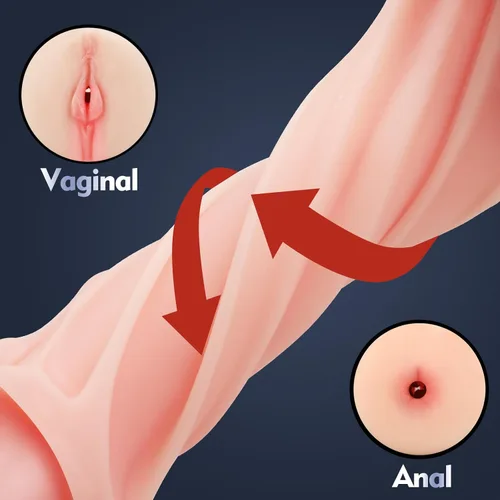 Vista 4 de Juguetes sexuales para adultos, masturbador masculino de extremo abierto, potente vibración, coño de bolsillo para hombres, vibrador estimulador