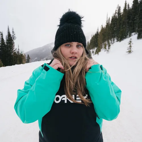 Vista 2 de ZOORON Gorro de invierno para mujer, de punto grueso, de piel sintética, pompón, gorro holgado