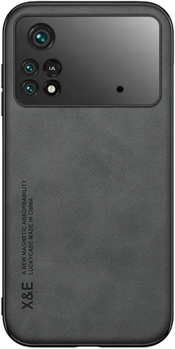 Vista 2 de Kepuch Funda Silklike para Xiaomi Poco M4 Pro 4G - Cubierta Parachoques Placa De Metal Incorporada Para Xiaomi Poco M4 Pro 4G - Negro