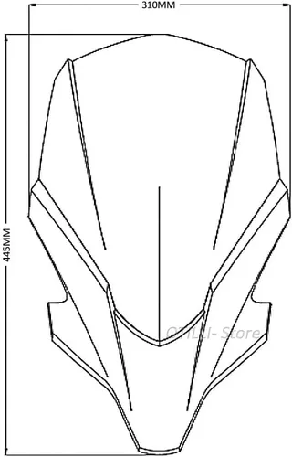 Vista 6 de GLoyer Motorcycle Windshield MT07 MT 07 mt07 Motorcycle Accessories Windscreen Windshield Deflector Protector Wind Screen Compatible with MT-07