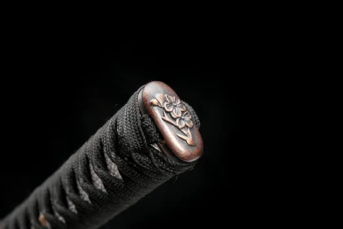 Vista 7 de Ryujin Fujiwara Serie Damasco - Espada samurái de acero con martillo perforado I 41 pulgadas en general I