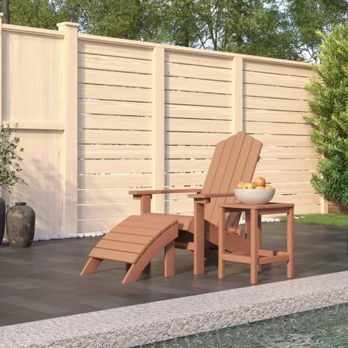Vista 12 de Sillas Adirondack para patio con reposapiés y mesa HDPE antracita silla de patio al aire libre sillas de comedor al aire libre Sillas para Comedor