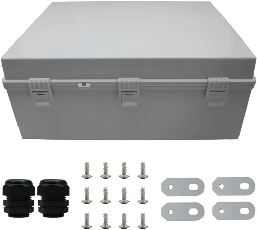 Vista 14 de MAKERELE - Caja de conexiones exterior pequeña impermeable para exterior con cerradura y soporte de pared 5.9" x 3.9" x 2.8" (150x100x70mm) con tapa