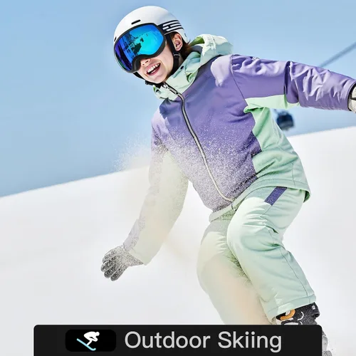 Vista 7 de Gafas de esquí para niños, gafas de esquí de nieve para niños, jóvenes, adolescentes, niños y niñas de 5 a 14 años