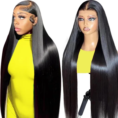 Vista 32 de Pull Go Full - Pelucas de cabello humano rizado birmano de 13 x 6 pulgadas, precortadas previamente cortadas, densidad 210, encaje frontal HD