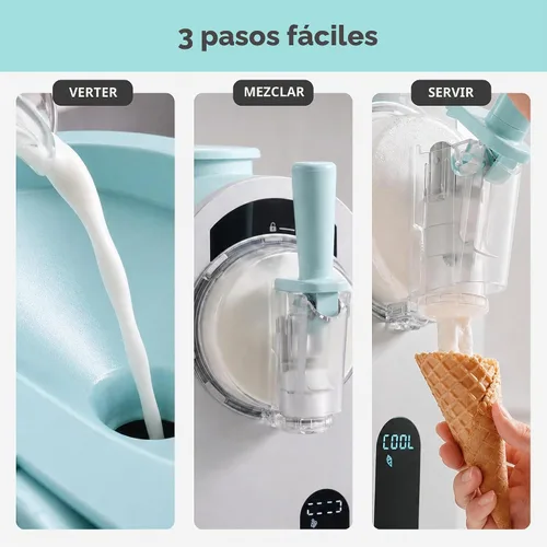 Vista 3 de Whynter Máquina de helado y granizado suave 7 en 1, 1.6 cuartos de galón Turquesa